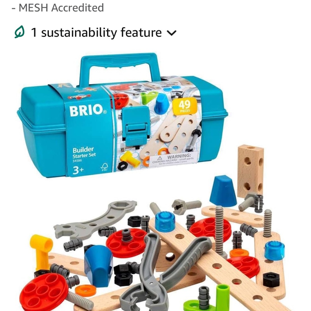 BRIO 49pcs Builder Starter Set - Blue 3+